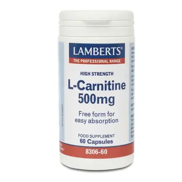 Lamberts L-Carnitine (Free-Form) 500mg 60caps - Συμπληρώματα Διατροφής στο Pharmeden.gr