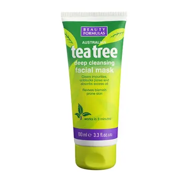 Beauty Formulas Tea Tree Μάσκα Βαθύ Καθαρισμού 100ml - Πρόσωπο στο Pharmeden.gr