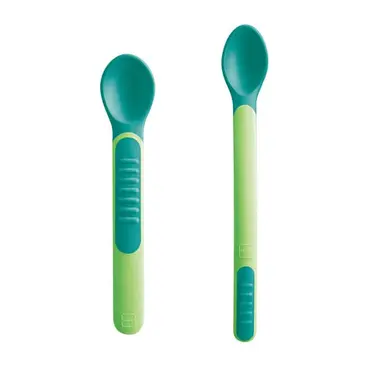 Mam Heat Sensitive Spoons & Cover Πράσινο  2τμχ - Αξεσουάρ για Μωρά στο Pharmeden.gr