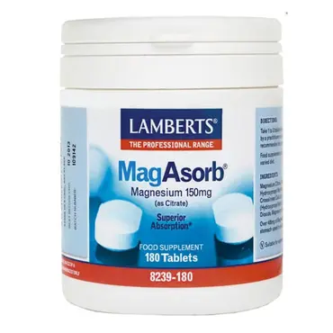 Lamberts Mag Asorb 180 tabs - Συμπληρώματα στο Pharmeden.gr