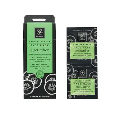 Apivita Μάσκα για Εντατική Ενυδάτωση με Αγγούρι 2x8ml - Πρόσωπο στο Pharmeden.gr