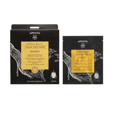 Apivita Tissue Μάσκα Προσώπου για Σύσφιξη & Αίσθηση Lifting με Μαστίχα 15ml - Πρόσωπο στο Pharmeden.gr