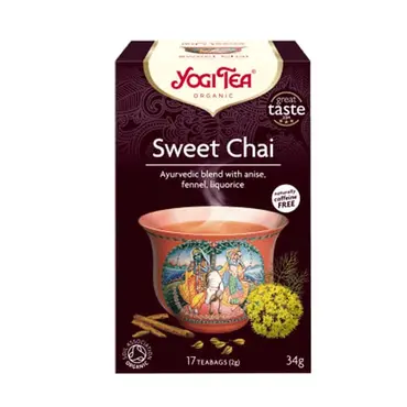 Yogi Tea Sweet Chai Βιολογικό Γλυκό Τσάι για Γαλήνη 17τμχ - Βιολογικά Προϊόντα στο Pharmeden.gr