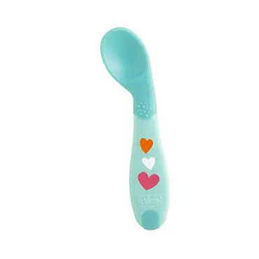 Chicco Baby's First Spoon Κουταλάκι Αρχής 8m+ Μπλε Καρδούλες  1τεμ - Αξεσουάρ για Μωρά στο Pharmeden.gr