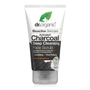 Dr. Organic Activated Charcoal Deep Cleansing Face Scrub 125ml - Πρόσωπο στο Pharmeden.gr