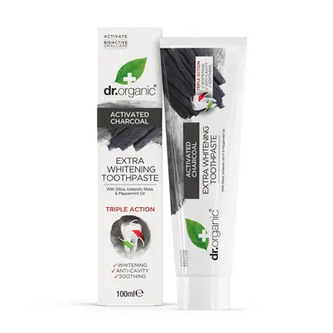 Dr. Organic Εxtra Whitening Charcoal Toothpaste 100ml - Στοματική Υγιεινή στο Pharmeden.gr