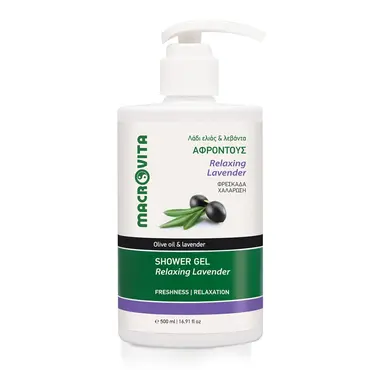 Macrovita Αφροντούς Relaxing Lavender με Λάδι Ελιάς & Λεβάντα 500ml - Σώμα στο Pharmeden.gr