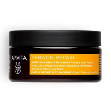 Apivita Μάσκα Θρέψης και Επανόρθωσης Keratin Repair για Ξηρά-Ταλαιπωρημένα Μαλλιά 200ml - Μαλλιά στο Pharmeden.gr
