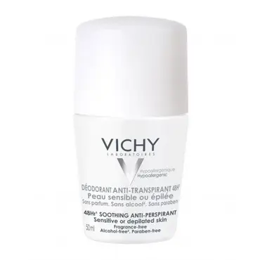 Vichy Deodorants Roll-On για Ευαίσθητες Επιδερμίδες 50ml - Δερμοκαλλυντικά στο Pharmeden.gr