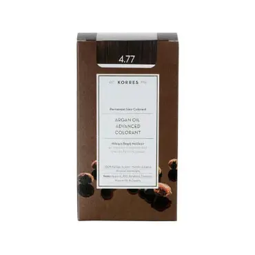 Korres Argan Oil Advanced Colorant  4.77 Σκούρο Σοκολατί  145ml - Μαλλιά στο Pharmeden.gr
