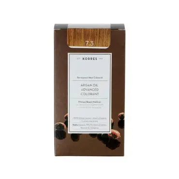 Korres Argan Oil Advanced Colorant 7.3 Ξανθό Μελί  145ml - Μαλλιά στο Pharmeden.gr