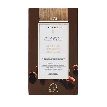 Korres Argan Oil Advanced Colorant 8.73 Χρυσή Καραμέλα  145ml - Μαλλιά στο Pharmeden.gr