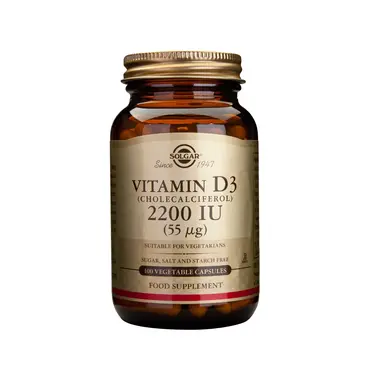 Solgar Vitamin D-3 2200 IU 100 veg. caps - Βιταμίνες στο Pharmeden.gr