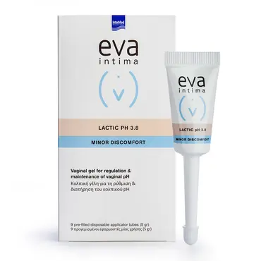 Intermed Eva Intima Lactic Κολπική Γέλη για Ρύθμιση & Διατήρηση του Φυσιολογικού Κολπικού pH, 9x5ml -  στο Pharmeden.gr