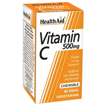 Health Aid Vitamin C 500mg Chewable 60tabs - Βιταμίνες στο Pharmeden.gr