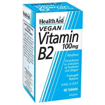 Health Aid Vitamin B2 100mg (Riboflavin) 60tbs - Βιταμίνες στο Pharmeden.gr