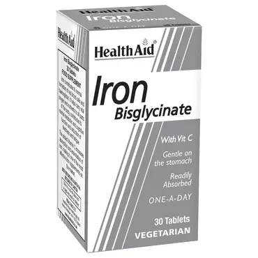 Health Aid Iron Bisglycinate 30tabs - Μέταλλα - Ιχνοστοιχεία στο Pharmeden.gr