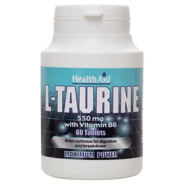 Health Aid L-Taurine 550mg + Vitamin B6 60tabs - Συμπληρώματα στο Pharmeden.gr