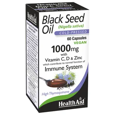 Health Aid Black Seed Oil 1000mg 60caps - Συμπληρώματα Διατροφής στο Pharmeden.gr