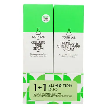 Youth Lab. Slim & Firm Duo με Firmness & Stretch Mark Cream 200ml & Cellulite Free Serum 200ml - Σώμα στο Pharmeden.gr
