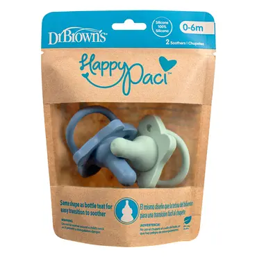 Dr.Brown's Happy Paci Silicone Soother 0-6m Πράσινο / Μπλε 2τεμ - Αξεσουάρ για Μωρά στο Pharmeden.gr