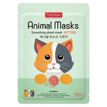 Purederm Animal Mask Kitten 21ml - Πρόσωπο στο Pharmeden.gr