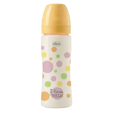 Chicco Perfect Easy Πλαστικό Μπιμπερό Κατά των Κολικών Κίτρινο  4m+ 330ml - Αξεσουάρ για Μωρά στο Pharmeden.gr