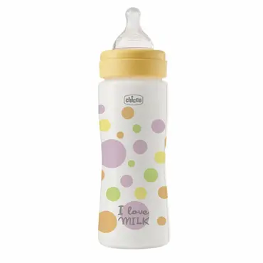 Chicco Perfect Easy Πλαστικό Μπιμπερό Κατά των Κολικών Κίτρινο  4m+ 330ml - Αξεσουάρ για Μωρά στο Pharmeden.gr
