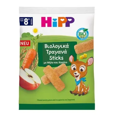 Hipp Bio Apple & Carrot Sticks 8m+ 30gr -  στο Pharmeden.gr