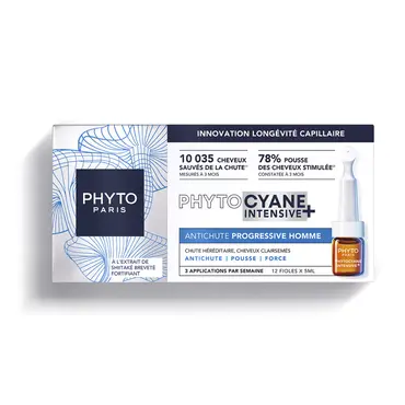 Phyto Phytocyane Intensive+ Θεραπεία κατά της Προοδευτικής Τριχόπτωσης για Άνδρες 12amp x 5ml -  στο Pharmeden.gr