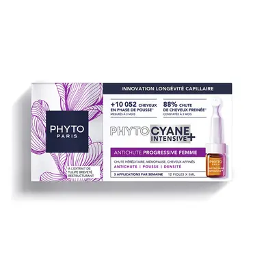 Phyto Phytocyane Intensive+ Θεραπεία κατά της Προδευτικής Τριχόπτωσης για Γυναίκες 12 amp. x 5ml -  στο Pharmeden.gr