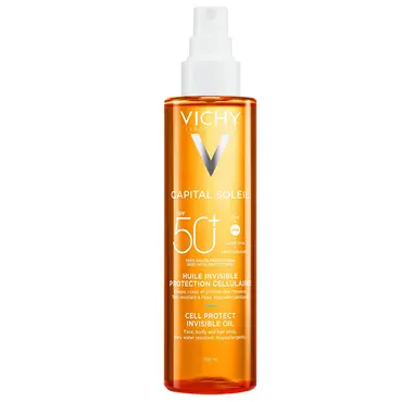 Vichy Capital Soleil Cell Protect Invisible Oil Αντηλιακό Λάδι SPF50+ 200ml - Δερμοκαλλυντικά στο Pharmeden.gr