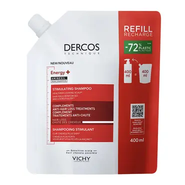 Vichy Dercos Energy+ Δυναμωτικό  Σαμπουάν για Τριχόπτωση Refill 400ml - Δερμοκαλλυντικά στο Pharmeden.gr