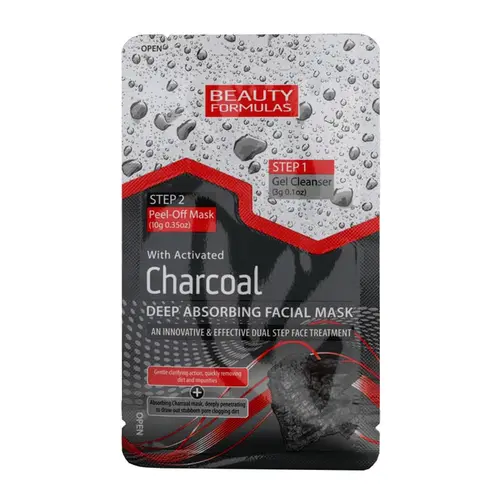 Beauty Formulas Activated Charcoal Deep Absorbing Facial Mask 3g+10g - Πρόσωπο στο Pharmeden.gr