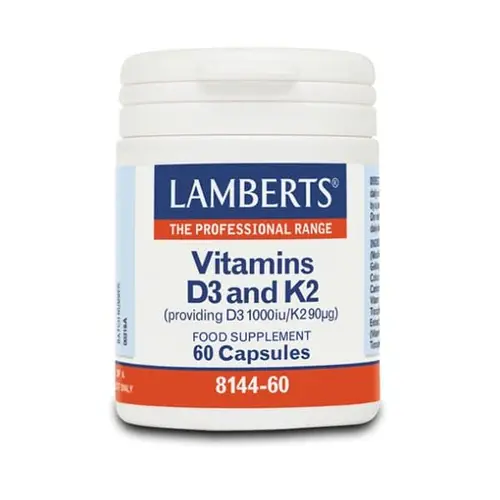 Lamberts Vitamin D3 1000iu & K2 90µg 60 caps - Βιταμίνες στο Pharmeden.gr