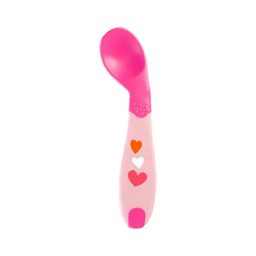 Chicco Baby's First Spoon Κουταλάκι Αρχής 8m+ Ροζ Καρδούλες 1τεμ - Αξεσουάρ για Μωρά στο Pharmeden.gr