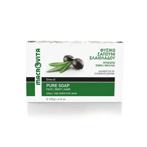 Macrovita Pure Olive Oil Soap 125gr - Πρόσωπο στο Pharmeden.gr