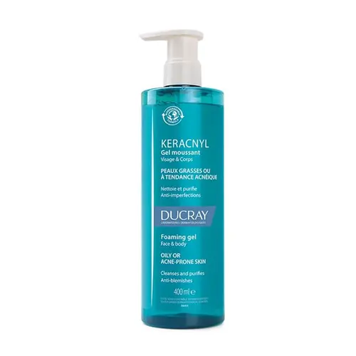Ducray Kerancyl Foaming Gel Face & Body 400ml - Πρόσωπο στο Pharmeden.gr