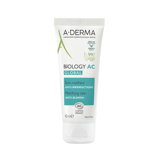 A-Derma Biology AC Global Mattifying Care Anti-Blemish 40ml - Πρόσωπο στο Pharmeden.gr