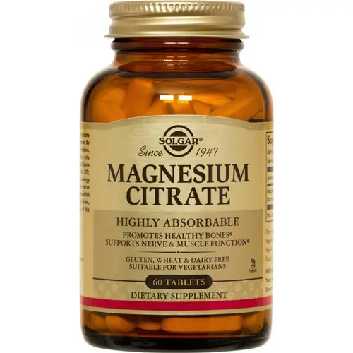 Solgar Magnesium Citrate 200mg 60 tabs - Συμπληρώματα Διατροφής στο Pharmeden.gr