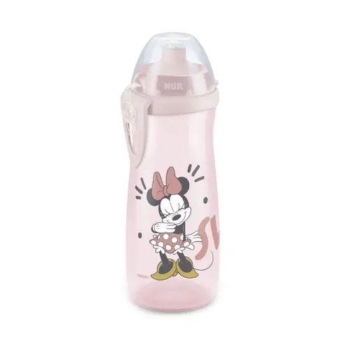 Nuk Παγουράκι Sports Cup Mickey/Minnie με Καπάκι Push-Pull από Σιλικόνη 36m+ Ροζ Minnie 450ml - Αξεσουάρ για Μωρά στο Pharmeden.gr