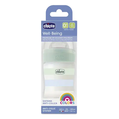 Chicco Πλαστικό Μπιμπερό Boy Well Being με Θηλή Σιλικόνης 0m+ 150ml - Αξεσουάρ για Μωρά στο Pharmeden.gr