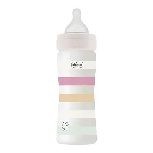 Chicco Πλαστικό Μπιμπερό Girl Well Being με Θηλή Σιλικόνη 2m+ 250ml - Αξεσουάρ για Μωρά στο Pharmeden.gr
