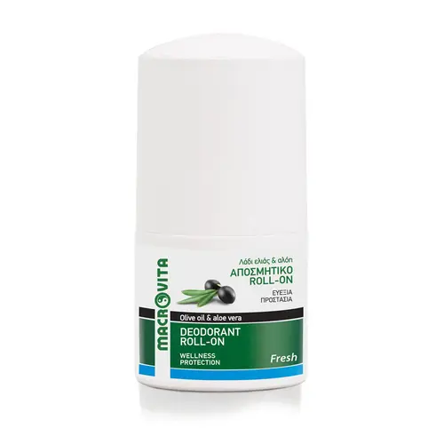 Macrovita Αποσμητικό Roll-On Fresh με Λάδι Ελιάς & Αλόη 50ml - Υγιεινή στο Pharmeden.gr