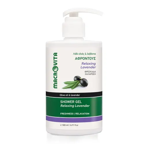 Macrovita Αφροντούς Relaxing Lavender με Λάδι Ελιάς & Λεβάντα 500ml - Σώμα στο Pharmeden.gr