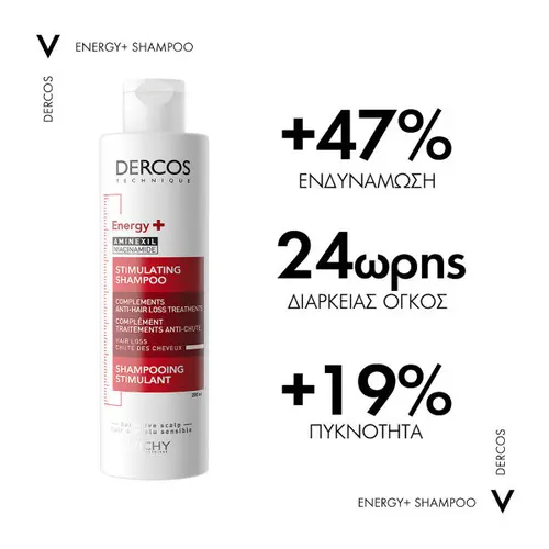 Vichy Dercos Δυναμωτικό Σαμπουάν με Aminexil 200ml - Δερμοκαλλυντικά στο Pharmeden.gr