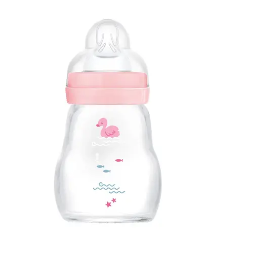 Mam Feel Good Glass Feeding Bottle Γυάλινο Μπιμπερό Ροζ 370SGc 170ml - Αξεσουάρ για Μωρά στο Pharmeden.gr