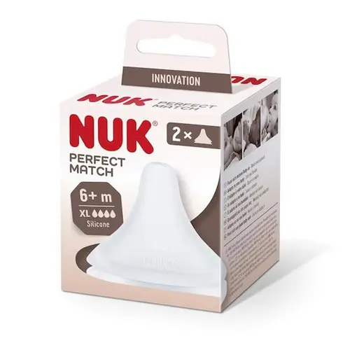 NUK Perfect Match Θηλή XL 6m+ 2 τεμάχια - Αξεσουάρ για Μωρά στο Pharmeden.gr