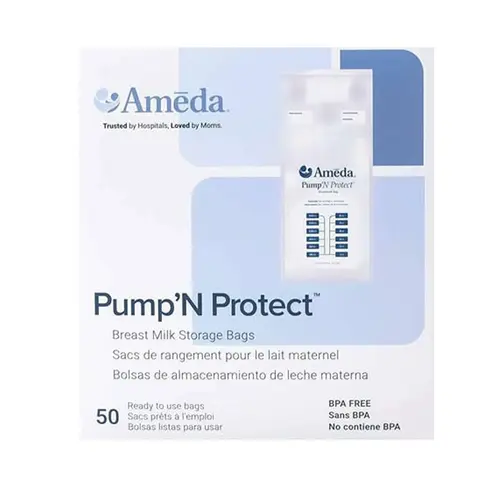 Ameda Pump ‘N Protect 6 Ounce Milk Storage Bags 50τεμ - Μαμά στο Pharmeden.gr