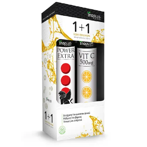 Inoplus Power Extra 20 αναβρ. δισκία & Vitamic C 500mg 20 αναβρ. δισκία - Συμπληρώματα Διατροφής στο Pharmeden.gr
